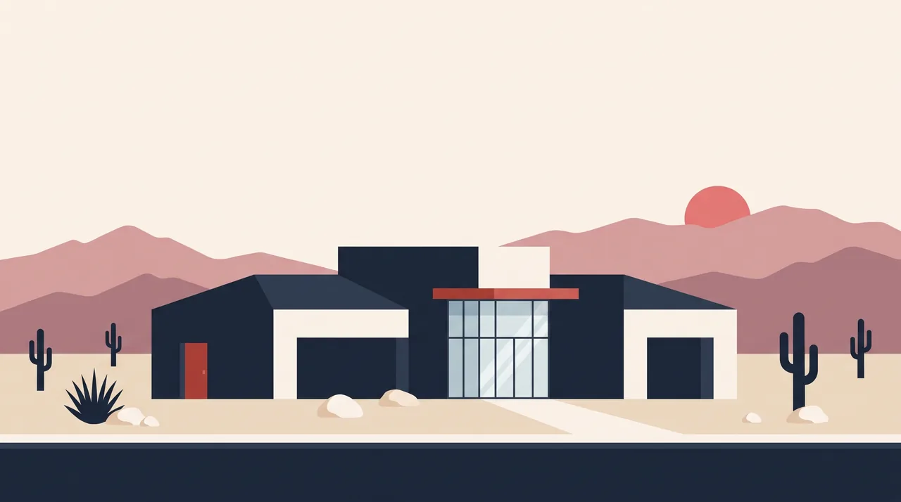 Illustration: a Nevada medical office in NSDC house style, not a photograph of the business